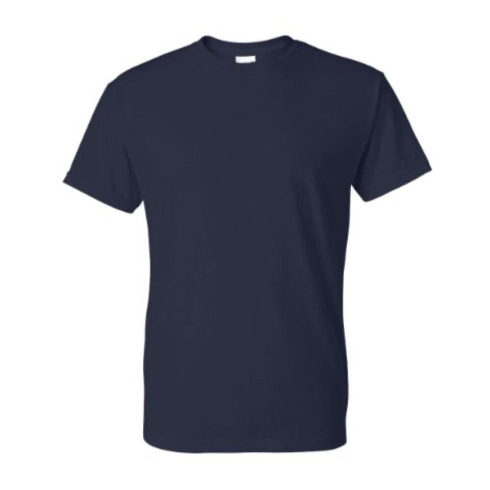 Gildan Ultra Cotton T-Shirt 3XL Navy Blue Short Sleeve Crew Neck - Picture 2 of 7